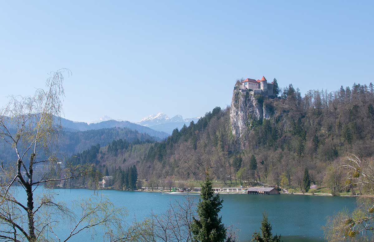 Ausflug zur Insel am See in Bled ausblick burg