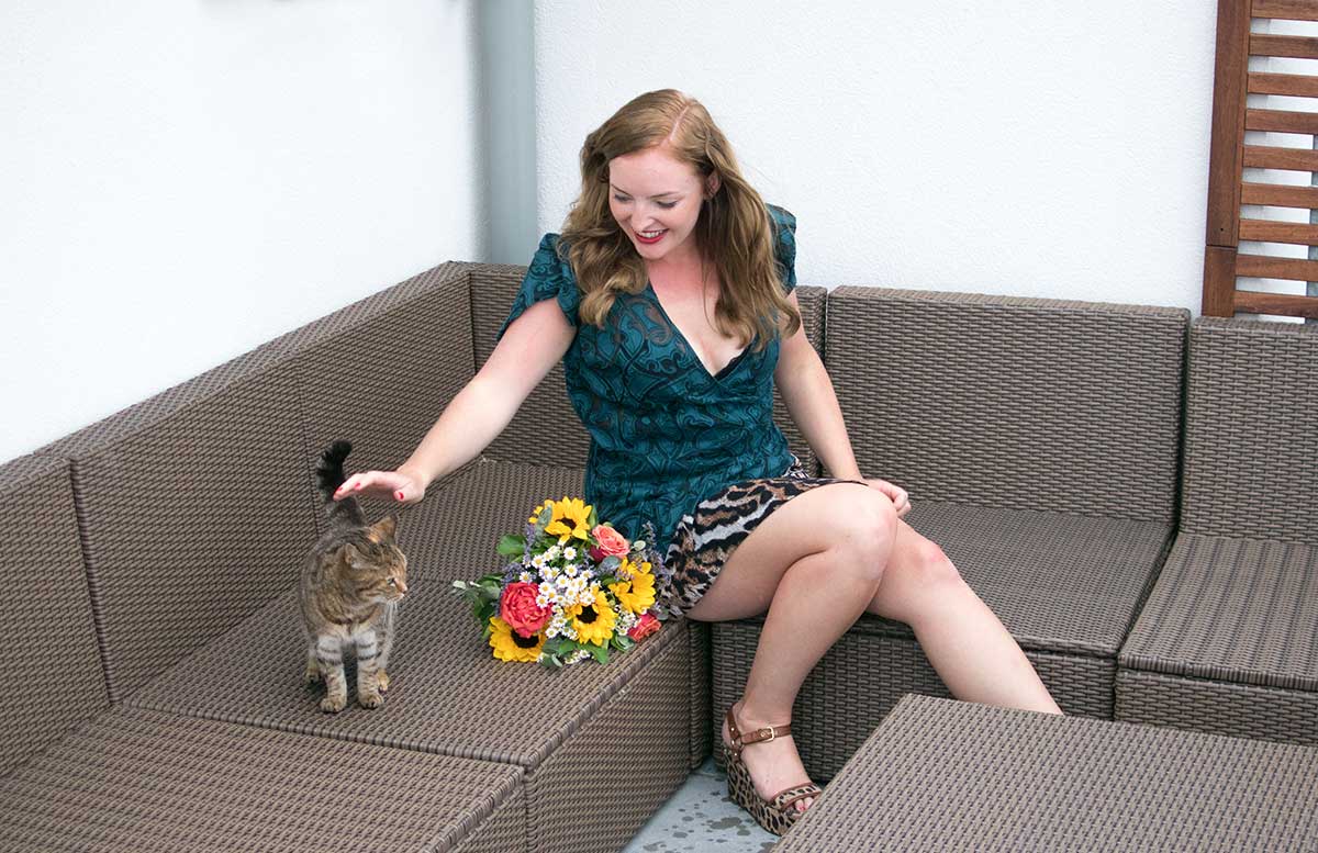 10 Gründe warum ein Leben mit Katze wunderschön ist shooting lady blick nach unten katze streicheln