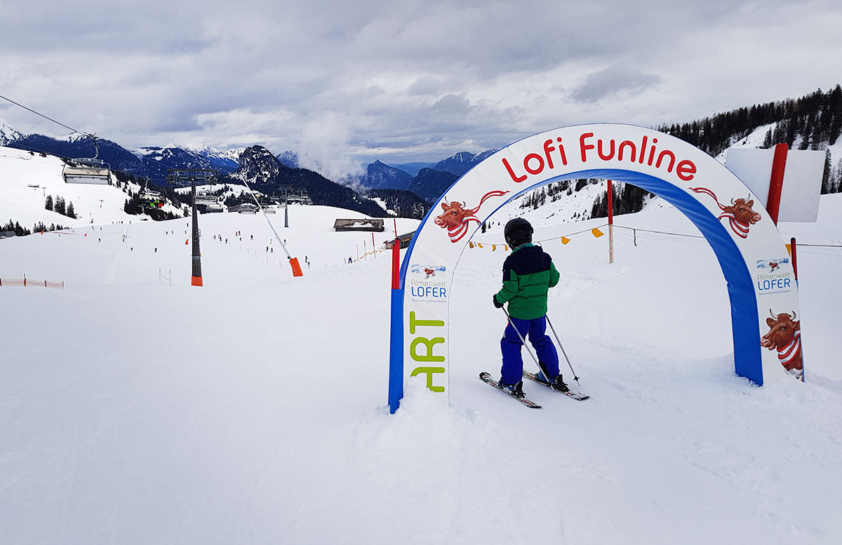 Skifahren im Salzburger Saalachtal im Familien-Skigebiet Lofer skischule herbst kurs