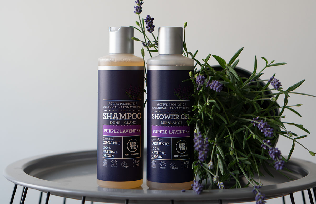 Urtekram Purple Lavender Bio Kosmetik Pflegelinie shower gel shampoo